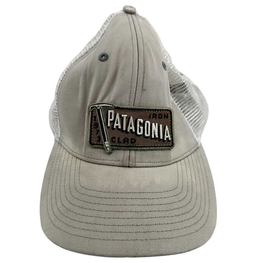 Patagonia Iron Clad 73 Trucker Snapback Hat Cap Mesh Panels Adjustable Gray OS